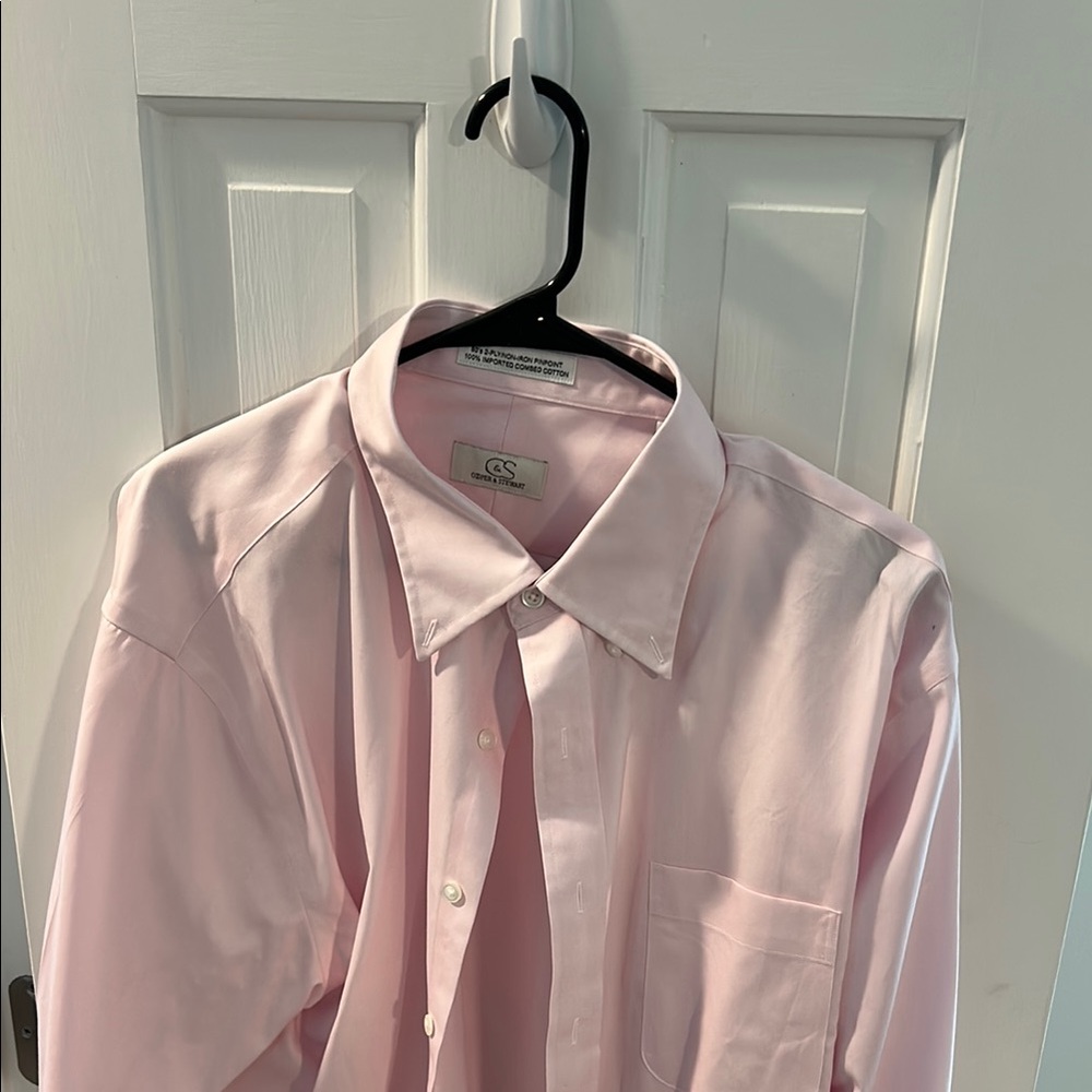 Pink Crisp Cotton Dress Shirt